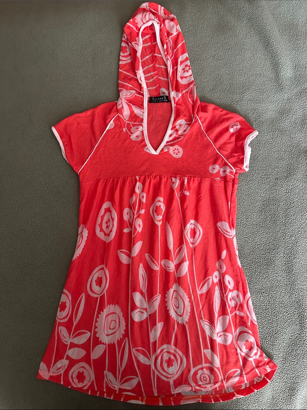 Y2K Floral Hooded Babydoll Tee